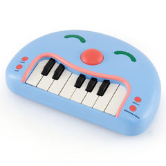 13-Key Kids Piano Keyboard Interactive Toy Digital Piano with Smiling Face-Blue