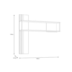 Joakimis Floating Shelf 130cm in Oak Mauvella, image 4