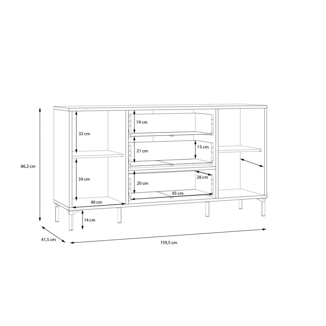 Joakimis Chest Of Drawers 160cm in Oak Mauvella, image 7
