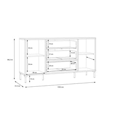 Joakimis Chest Of Drawers 160cm in Oak Mauvella, image 7