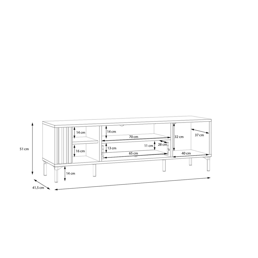 Joakimis TV Cabinet 160cm in Oak Mauvella, image 7