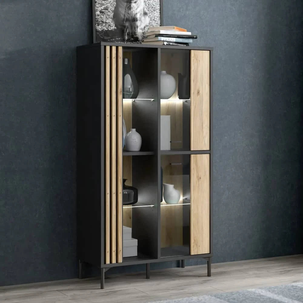 Joakimis Display Cabinet 87cm in Oak Mauvella, image 10
