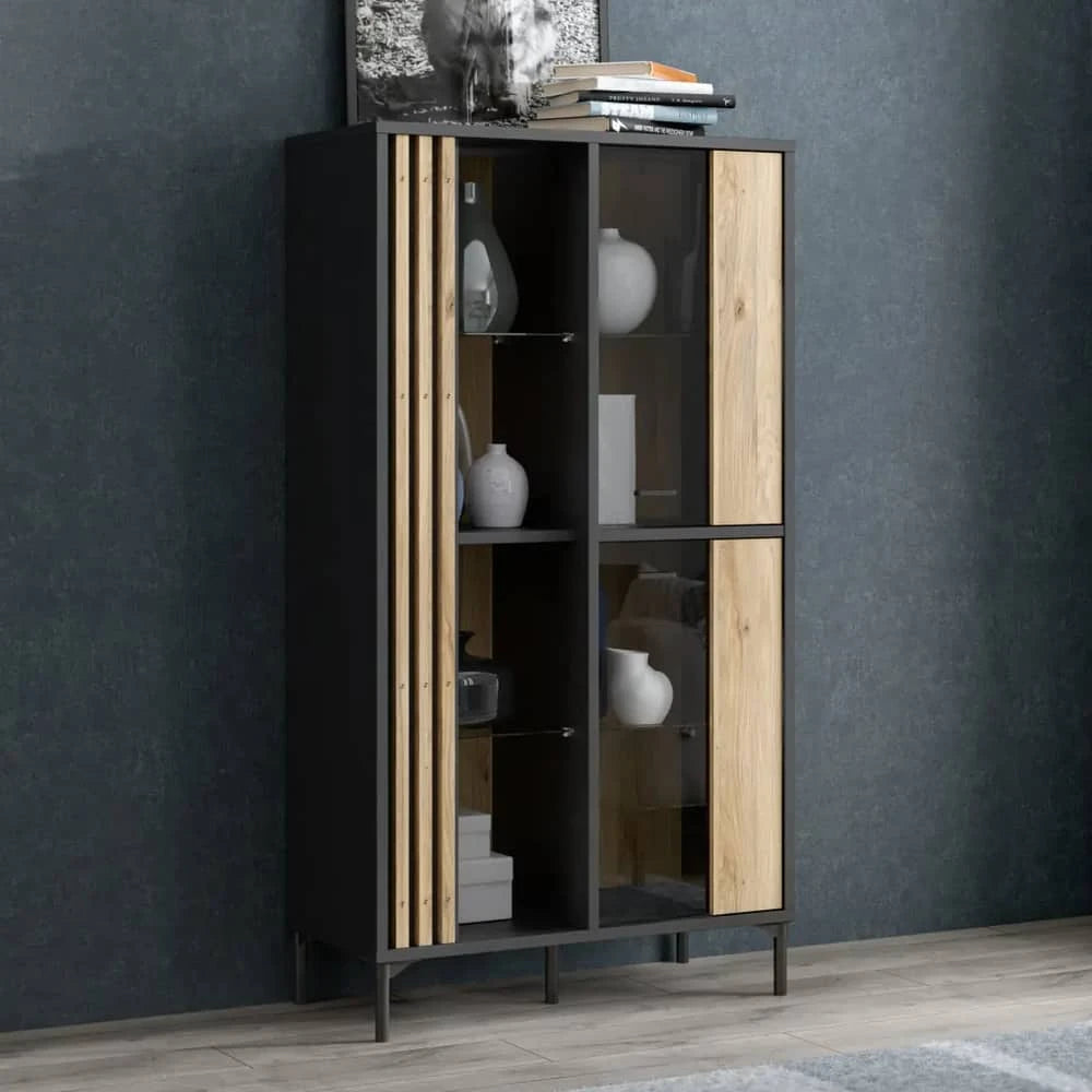Joakimis Display Cabinet 87cm in Oak Mauvella, image 2