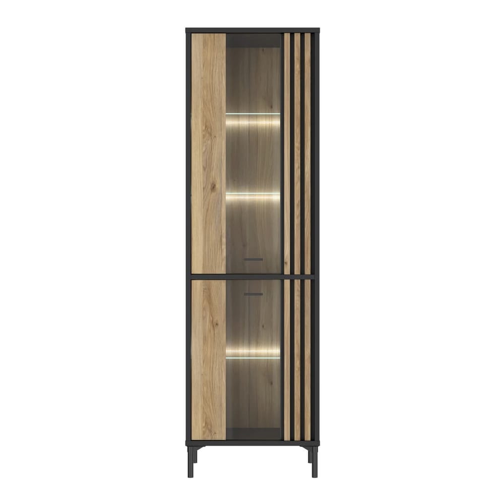 Joakimis Tall Display Cabinet 59cm in Oak Mauvella, image 7