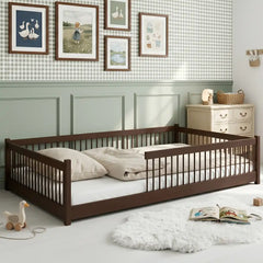 Wooden Single Bed Junior in Dark Chocolate, image 12