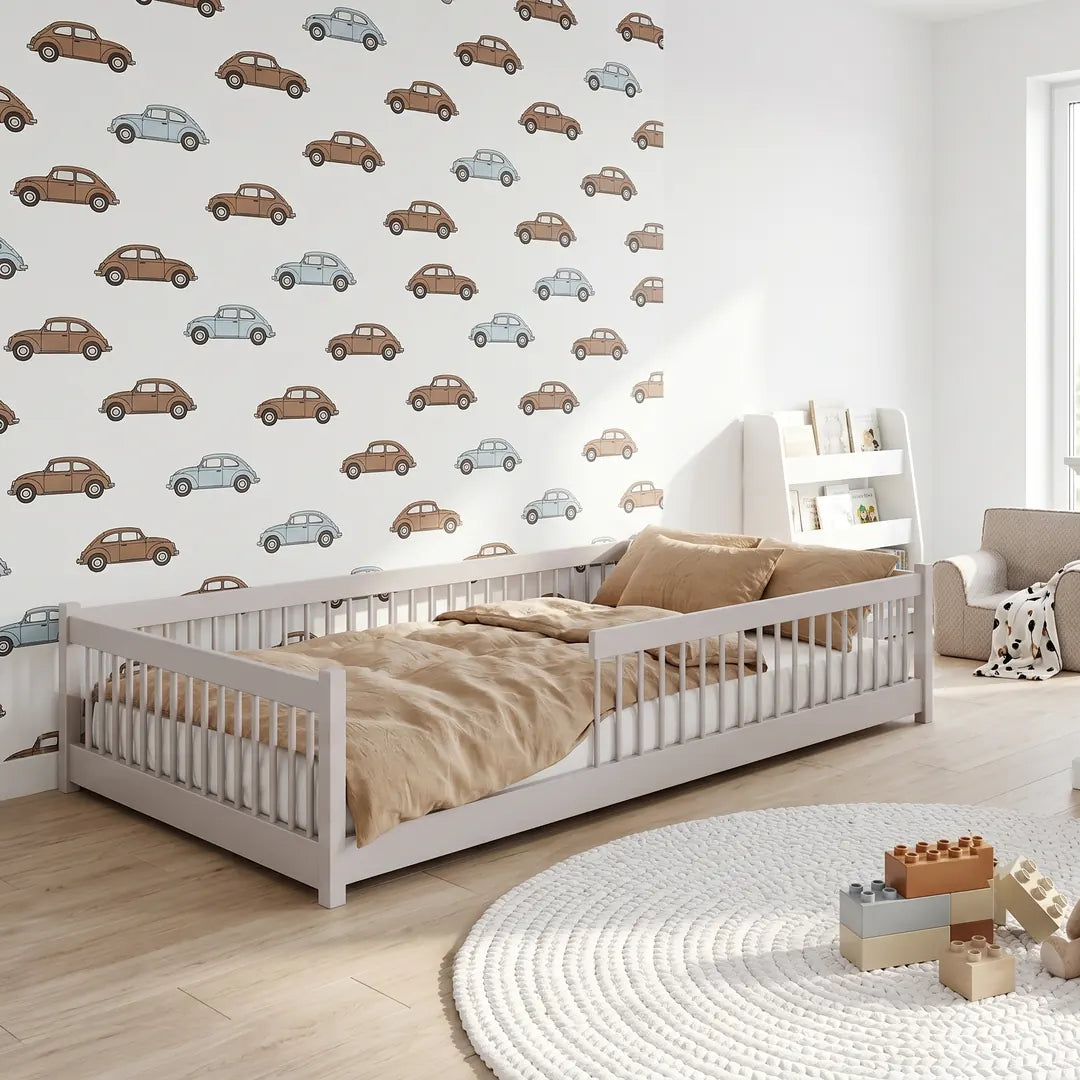 Wooden Single Bed Junior in Cashmere, image 2