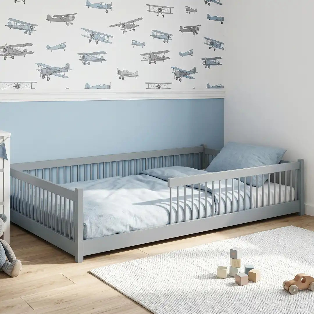 Wooden Single Bed Junior in Grey, image 19