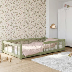 Wooden Single Bed Junior in Olive, image 14