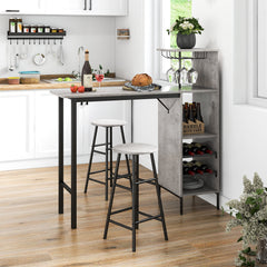 Counter Height Dining Table Set for Bistro Living Room-Grey