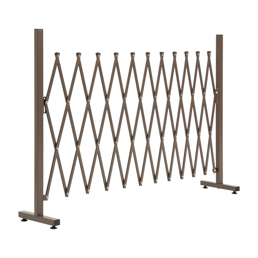 Outsunny Expanding Trellis Fence Freestanding Movable Fence Foldable Garden Screen Panel Aluminum, 300cm x 103.5 cm, Dark