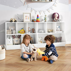 5-Cube Kids Toy Storage Organizer with Anti-Tipping Kits-White