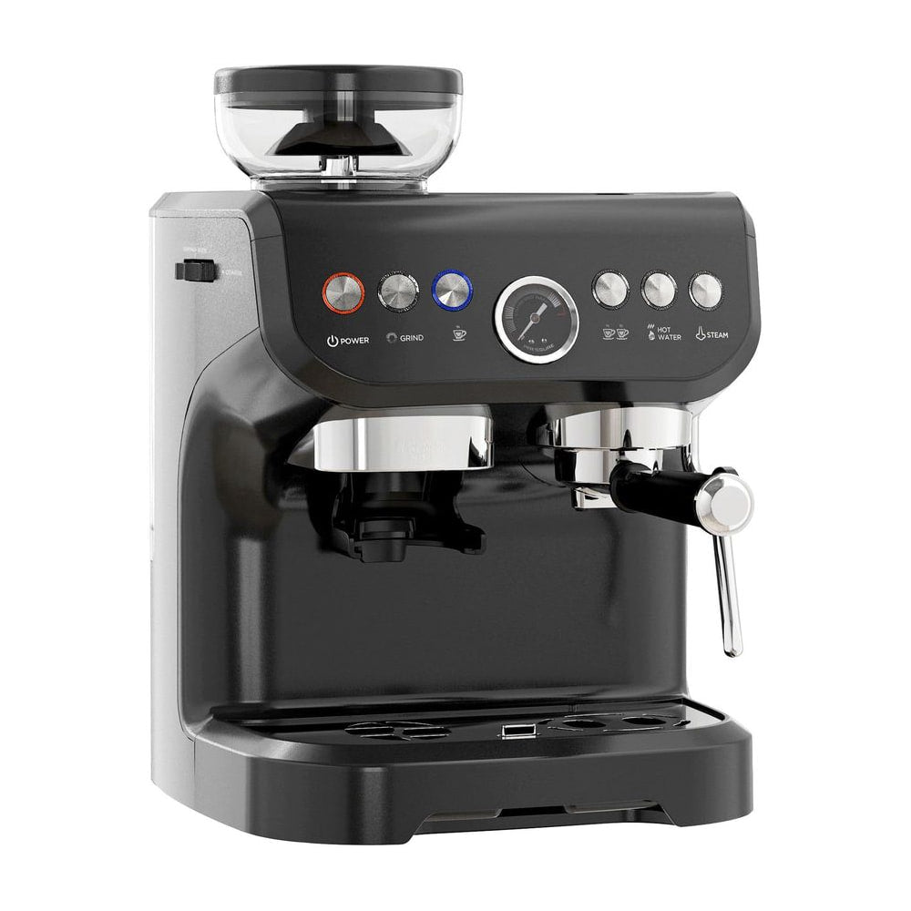 HOMCOM 15 Bar Coffee Machine, with Adjustable Grind, Steamer and Accessories