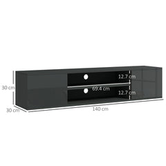 HOMCOM Floating TV Stand Cabinet in Grey, image 3