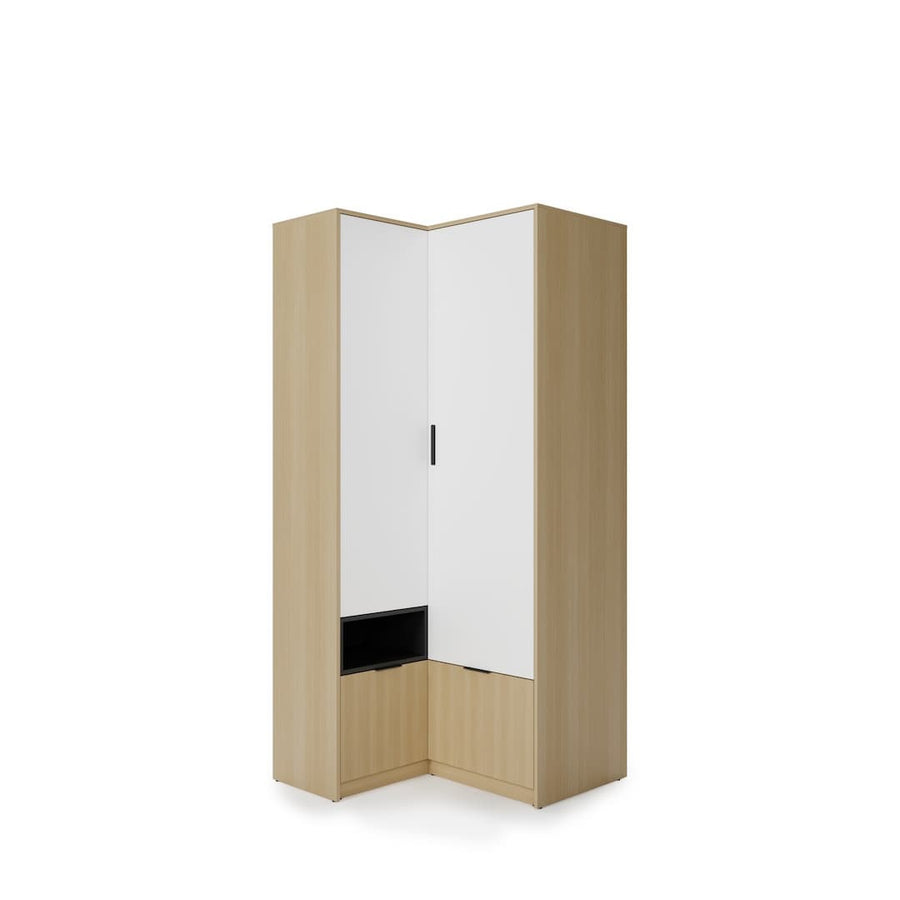 Kanu KN-01 Corner Wardrobe 102cm in White