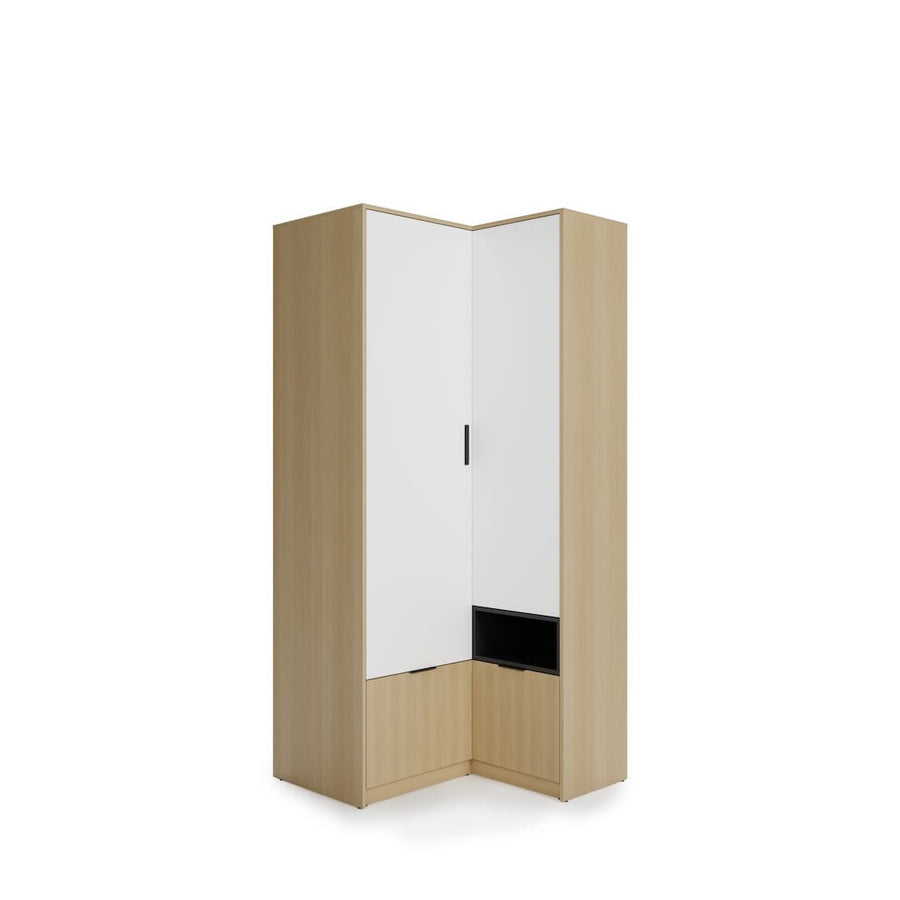 Kanu KN-02 Corner Wardrobe 98cm in White
