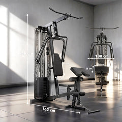 SPORTNOW Multi Gym with Adjustable Seat and Back, All in One Home Gym Machine with 45kg Weight Stack for Full Body Strength