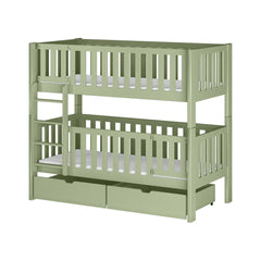 Wooden Bunk Bed Ksawery With Drawers in Olive, image 15