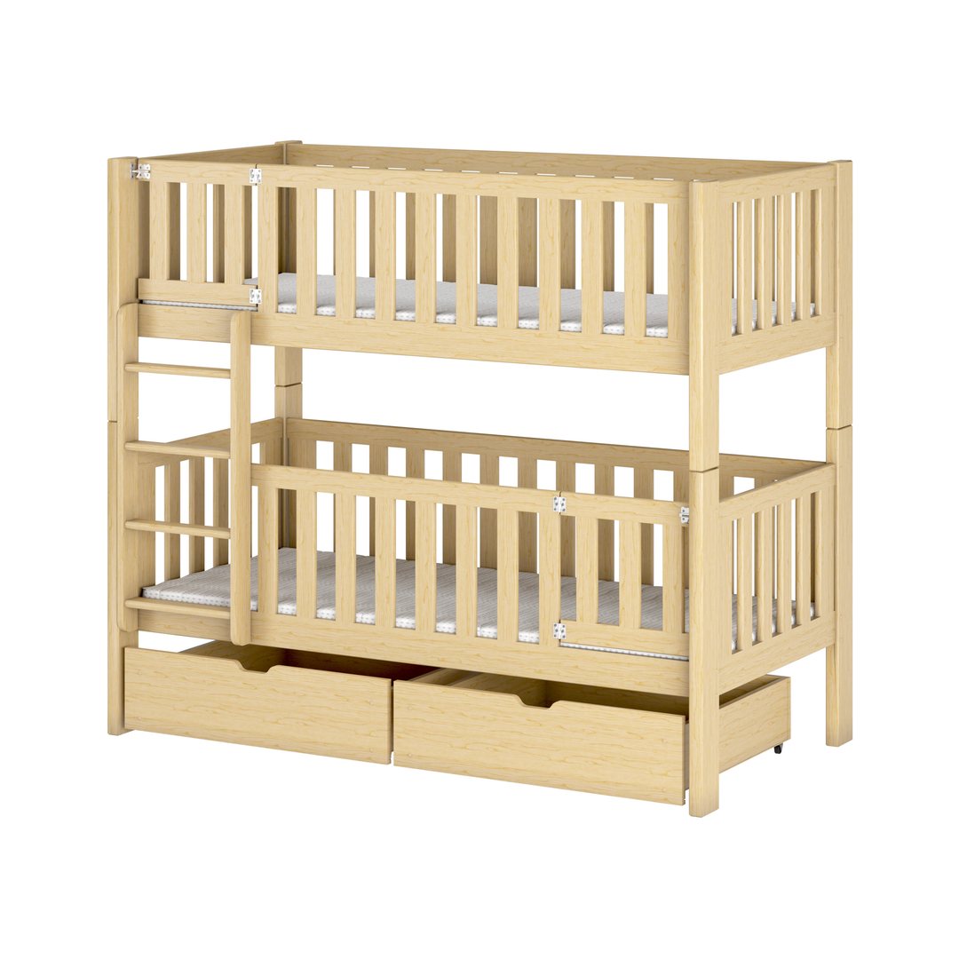 Wooden Bunk Bed Ksawery With Drawers in Pine, image 13