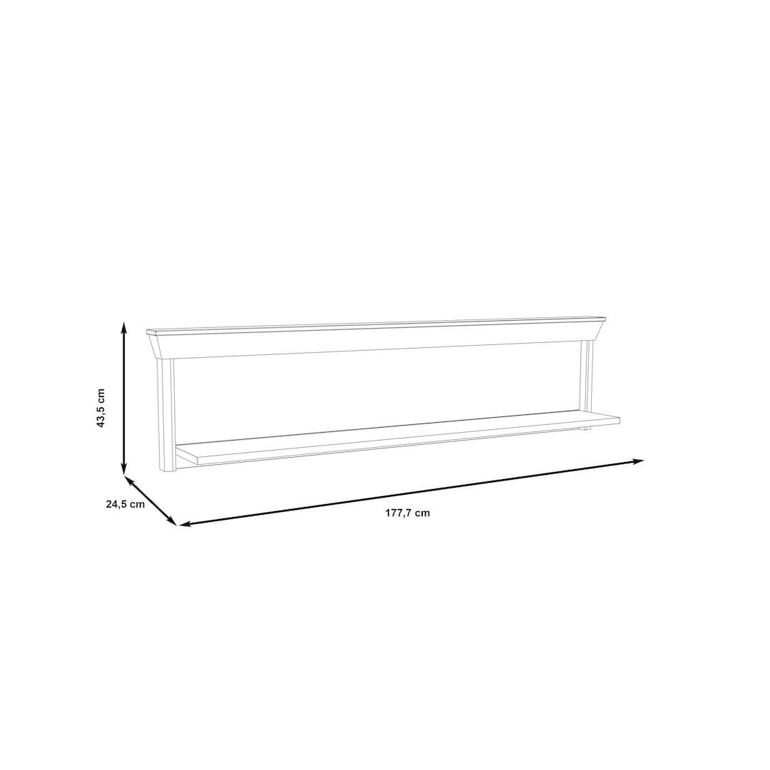 Kashmir Floating Shelf 178cm in White, image 4