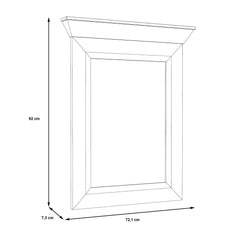 Kashmir Floating Mirror 72cm in White, image 3