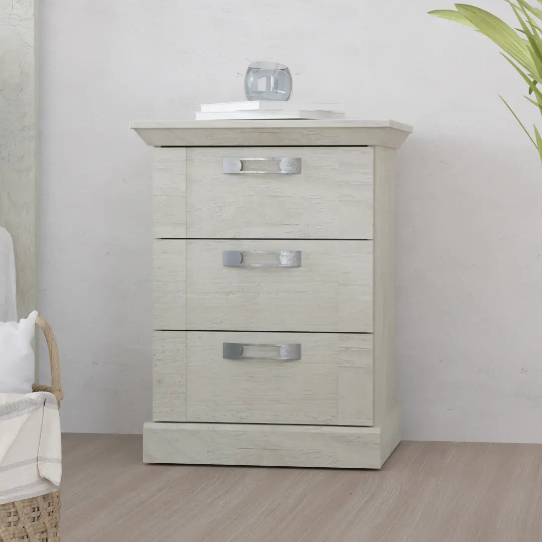 Kashmir Bedside Table 50cm in White