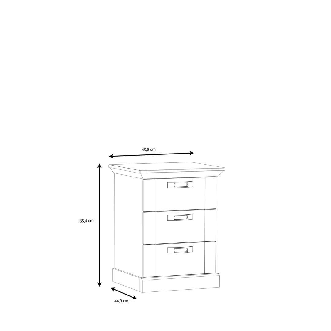 Kashmir Bedside Table 50cm in White, image 6