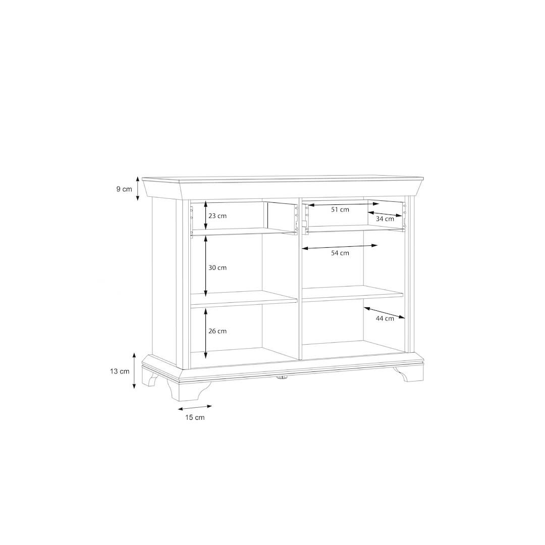 Kashmir Sideboard Cabinet 123cm in White, image 7