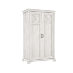 Kashmir Hinged Door Wardrobe 123cm in White, image 2