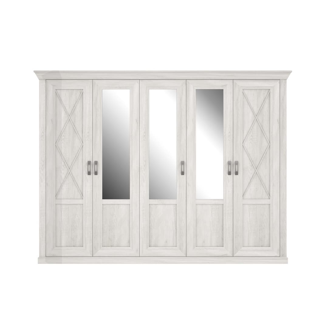 Kashmir Hinged Door Wardrobe 268cm in White, image 4