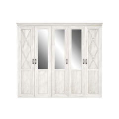 Kashmir Hinged Door Wardrobe 255cm in White, image 4