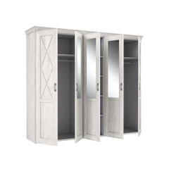 Kashmir Hinged Door Wardrobe 255cm in White, image 3