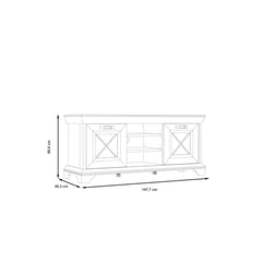 Kashmir TV Cabinet 147cm in White, image 7