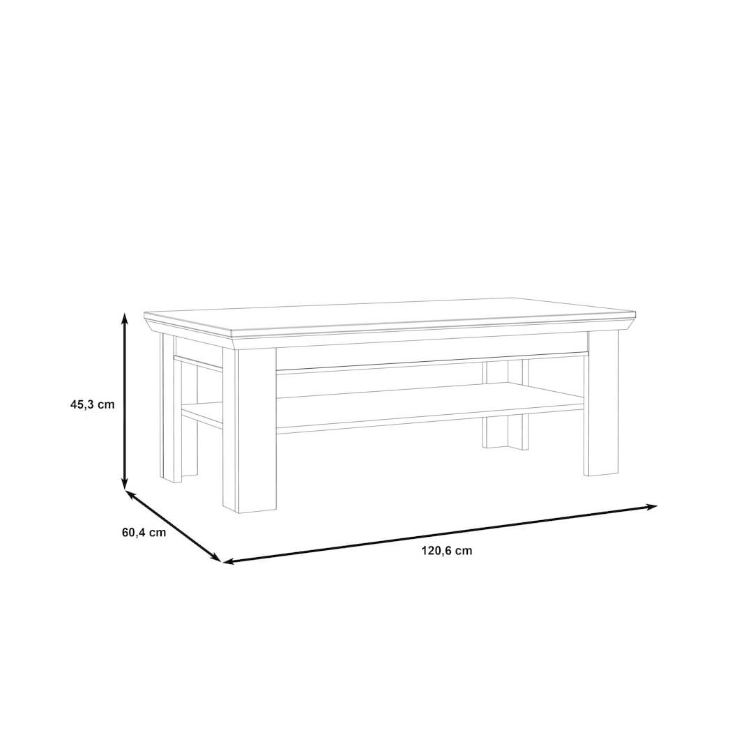 Kashmir Coffee Table 121cm in White, image 5