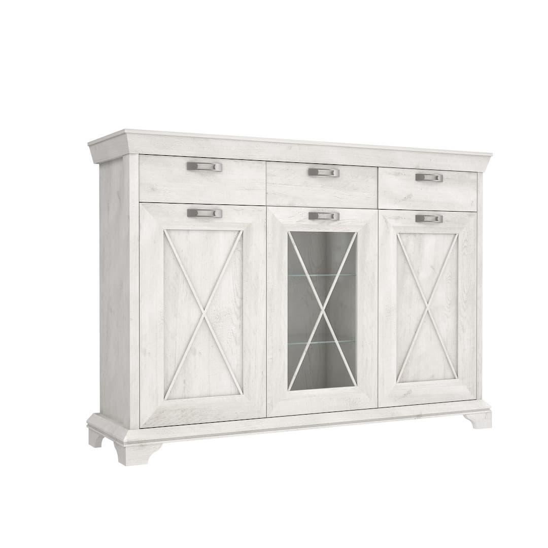 Kashmir Display Cabinet 178cm in White, image 2