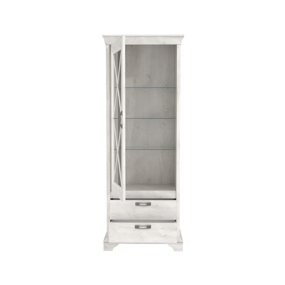 Kashmir Tall Display Cabinet 78cm in White, image 4