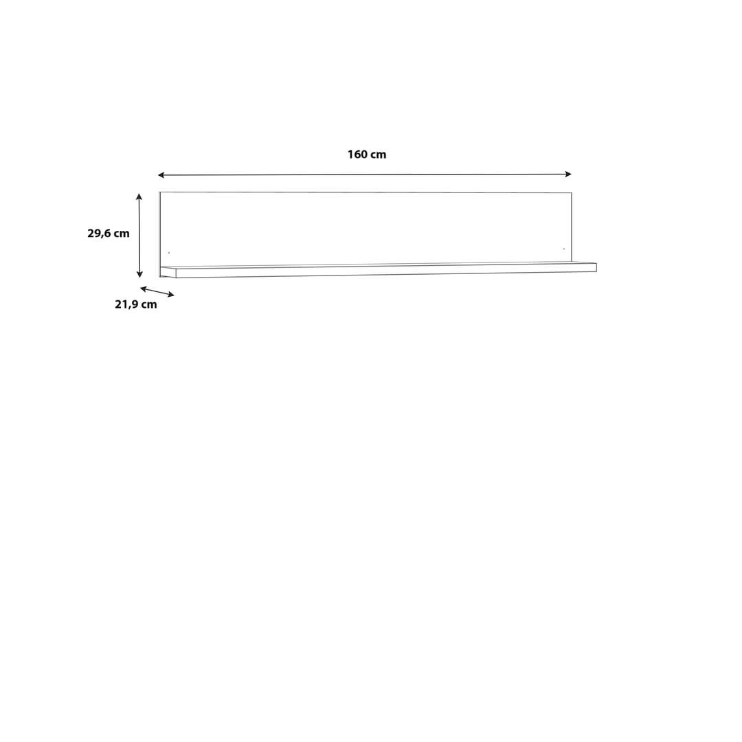 Kaszimiro Floating Shelf 160cm in Oak Waterford, image 6