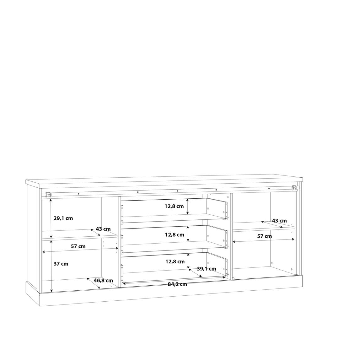Kaszimiro Chest Of Drawers 213cm in Oak Waterford, image 10