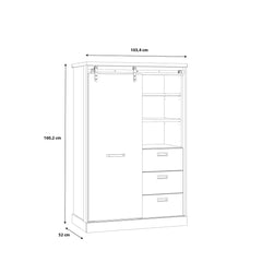 Kaszimiro Highboard Cabinet 103cm in Oak Waterford, image 8