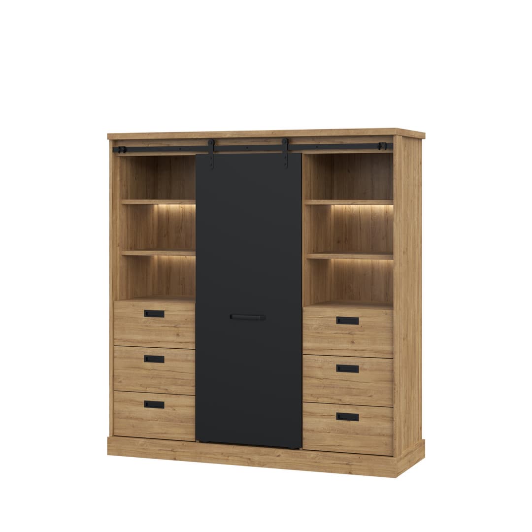 Kaszimiro Highboard Cabinet 149cm in Oak Waterford, image 6