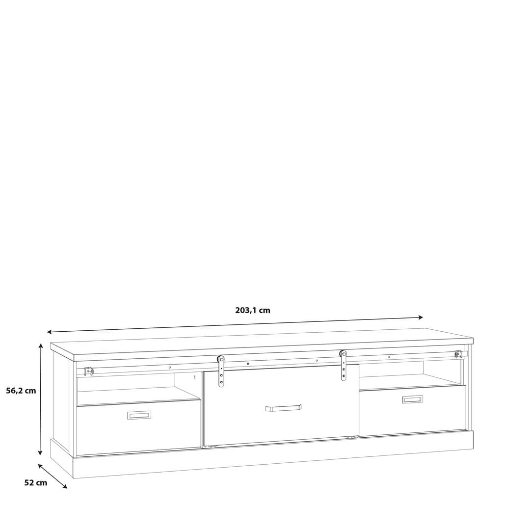 Kaszimiro TV Cabinet 203cm in Oak Waterford, image 8