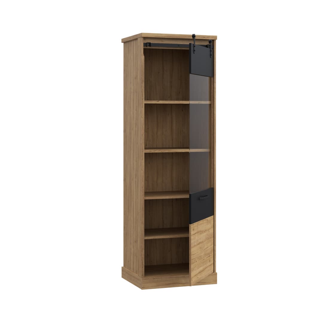 Kaszimiro Tall Display Cabinet 63cm in Oak Waterford, image 3