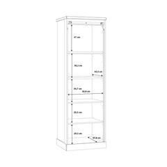 Kaszimiro Tall Display Cabinet 63cm in Oak Waterford, image 9