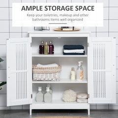 kleankin Modern Bathroom Floor Cabinet - White