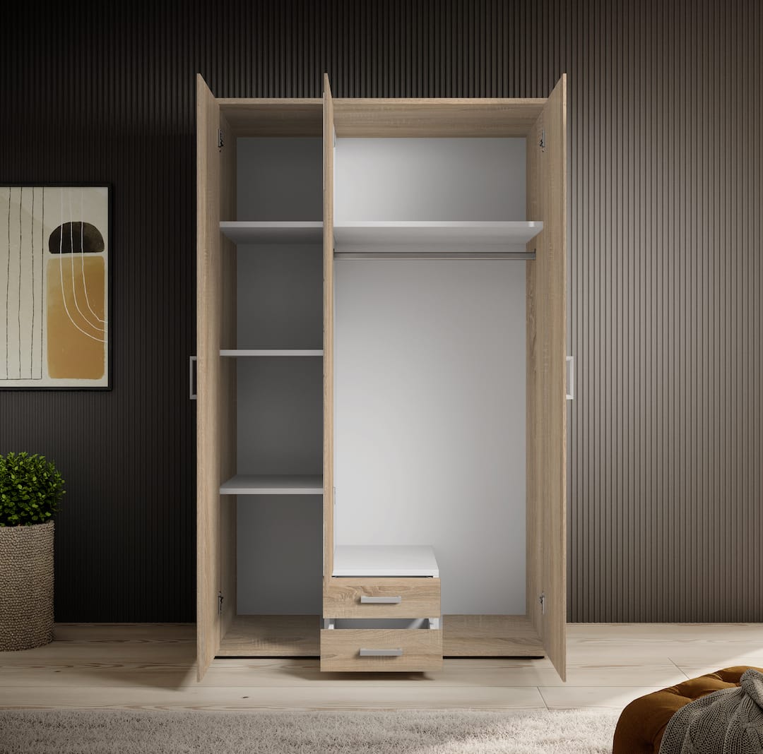 Karl Hinged Door Wardrobe 120cm - product image 12