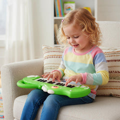 25-Key Kids Piano Keyboard Dinosaur Shape Toy Digital Piano with Built-in Music-Green