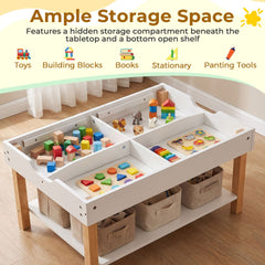 Kids Activity Table with Reversible Double-Sided Top in White, image 7