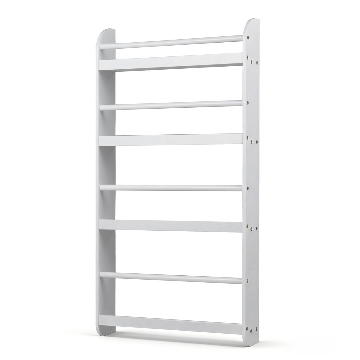Kids Bookshelf 4-Tier Wall Mounted Book Shelf for Toys and Books-White