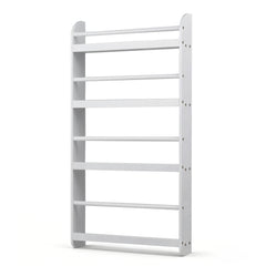 Kids Bookshelf 4-Tier Wall Mounted Book Shelf for Toys and Books-White