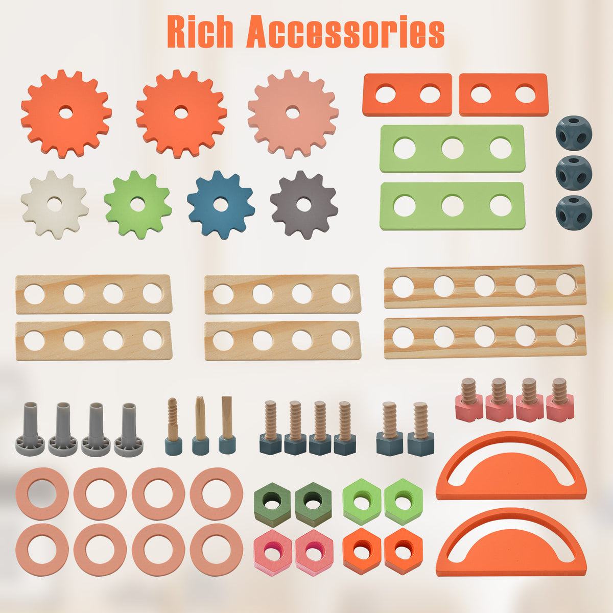 Kids Play Tool Workbench with Rich Tool Set and Realistic Accessories