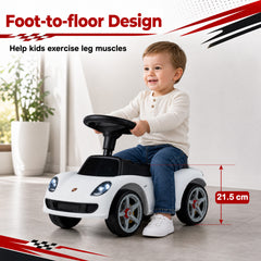 Kids Ride On Car Sliding Car with Horn & Sound Buttons Porsche Licensed-White